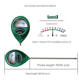 2 Pcs Black Soil Moisture Meter - Accurate Plant Water Monitor for Garden & Potted Plants, No Batteries Needed