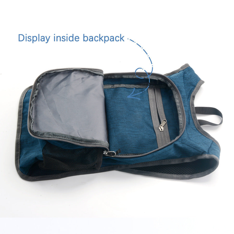 Grey Ultra Lightweight Packable Backpack - Foldable Daypack for Hiking & Travel