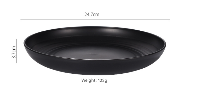 Stylish Light Grey Wheat Straw Dinnerware Set - 24 Pieces Including Plates, Bowls & Cups
