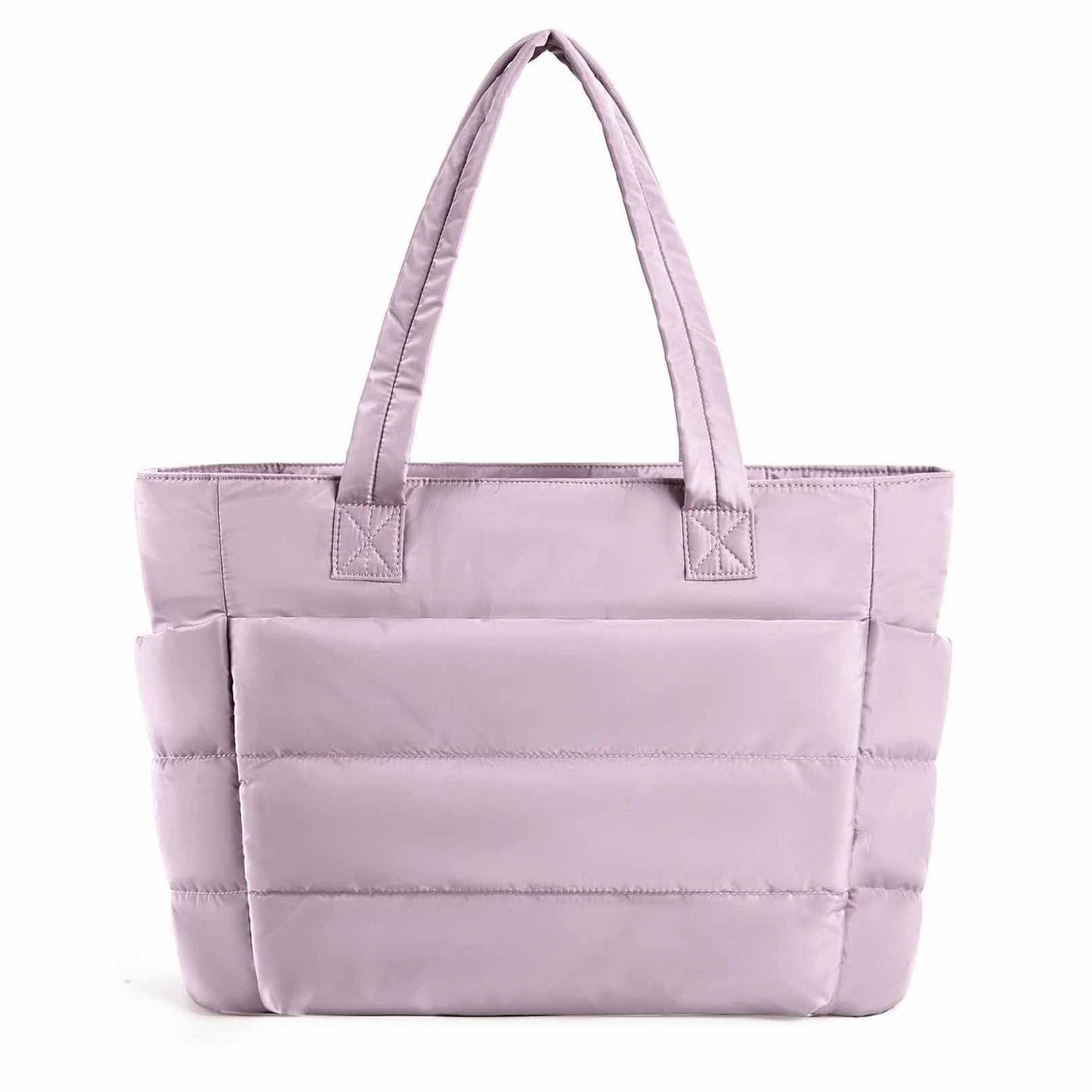 Light Purple Large Capacity Nylon Tote Bag for Women - Fashionable Travel Shoulder & Crossbody Handbag