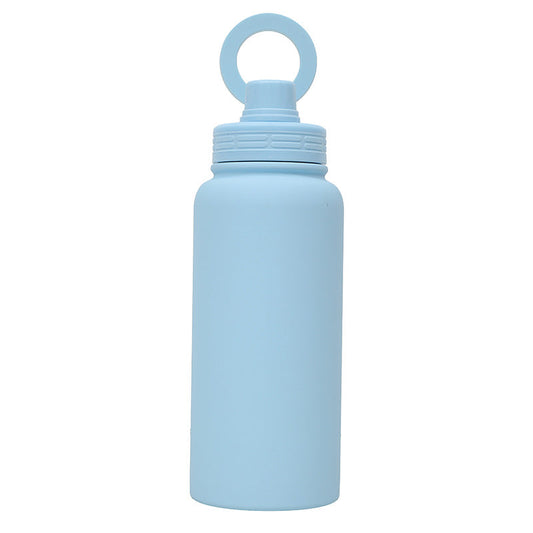 Blue Premium 35oz Stainless Steel Insulated Sports Bottle with Magnetic Phone Holder Lid