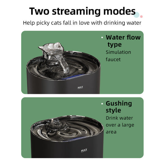FT666 Introductory Version Automatic Pet Drinking Fountain for Cats & Dogs - Filtered Flowing Water