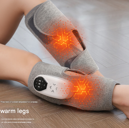 One-piece Pink Portable Leg Air Pressure Massager with Constant Heat - Slimming and Relaxation