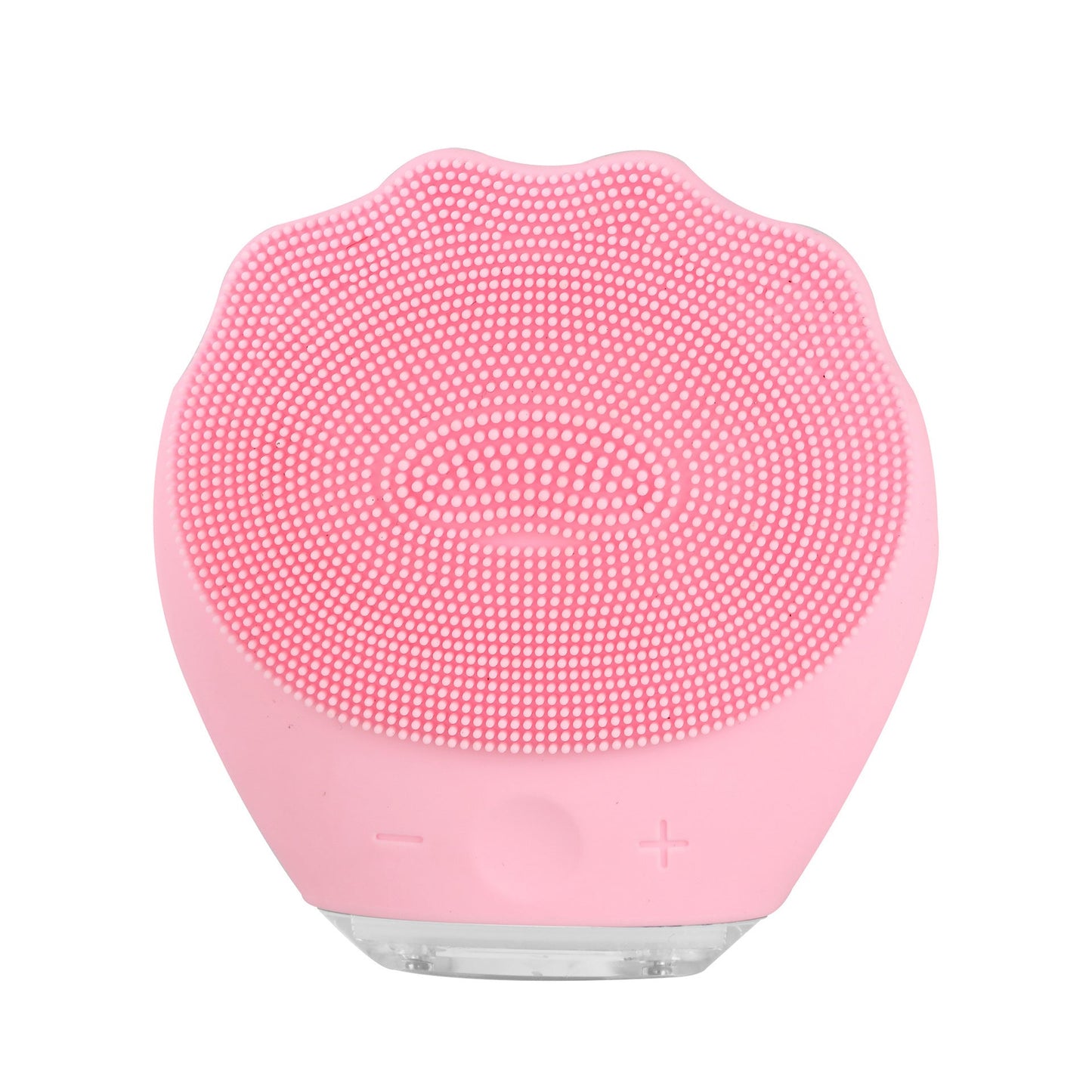Pink Electric Silicone Facial Cleanser - All-Around Vibration Massage Face Cleaning Device