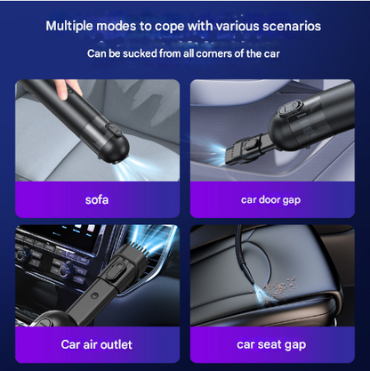 White Versatile 2-in-1 Cordless Handheld Vacuum Cleaner & Blower - USB Rechargeable, High-Power for Car & Home
