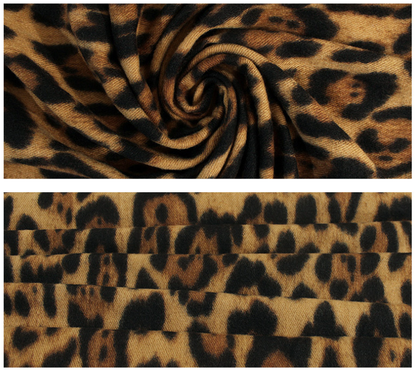 2-Piece Grey Leopard Elegant Faux Cashmere Shawl - Warm and Versatile 200 cm Long European-Style Scarf