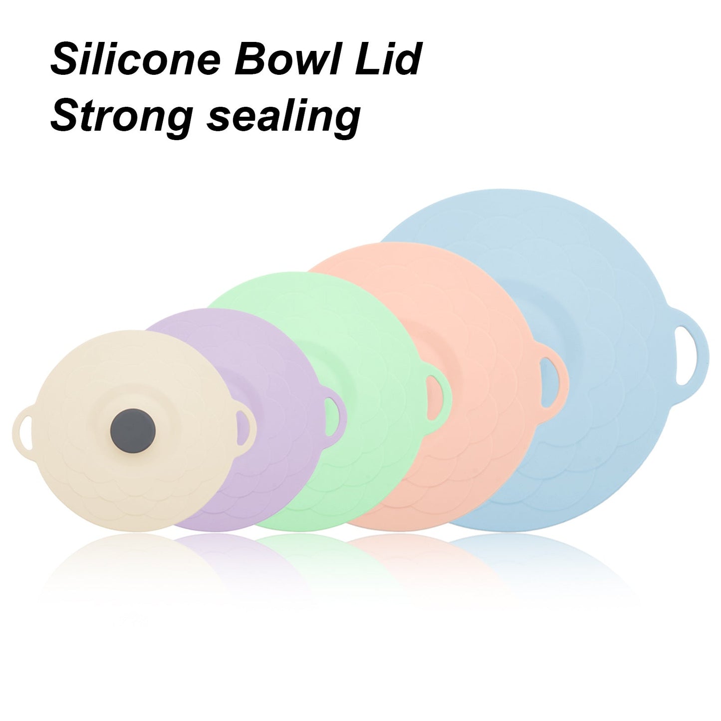 Pink Two-Set Five-Piece Silicone Fresh-Keeping Lids - Heat-Resistant, Anti-Spill, and Dust-Proof