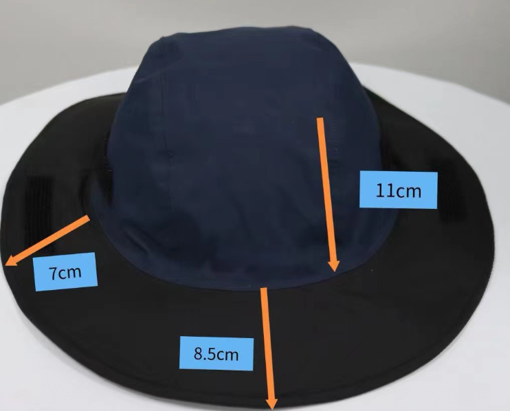 Dark Green Autumn-Winter Waterproof Sun Hat with Fleece Lining and Wide Brim