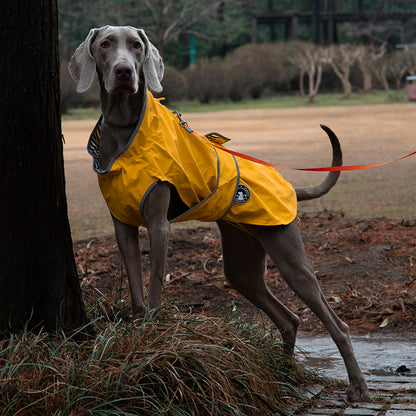40# Yellow Waterproof Reflective Dog Raincoat for Small to Large Dogs