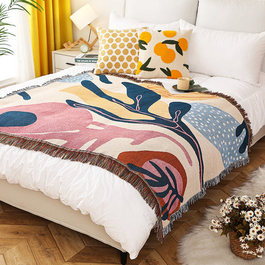 Alice INS-Style Illustrated Line Blanket - Multi-Use Design