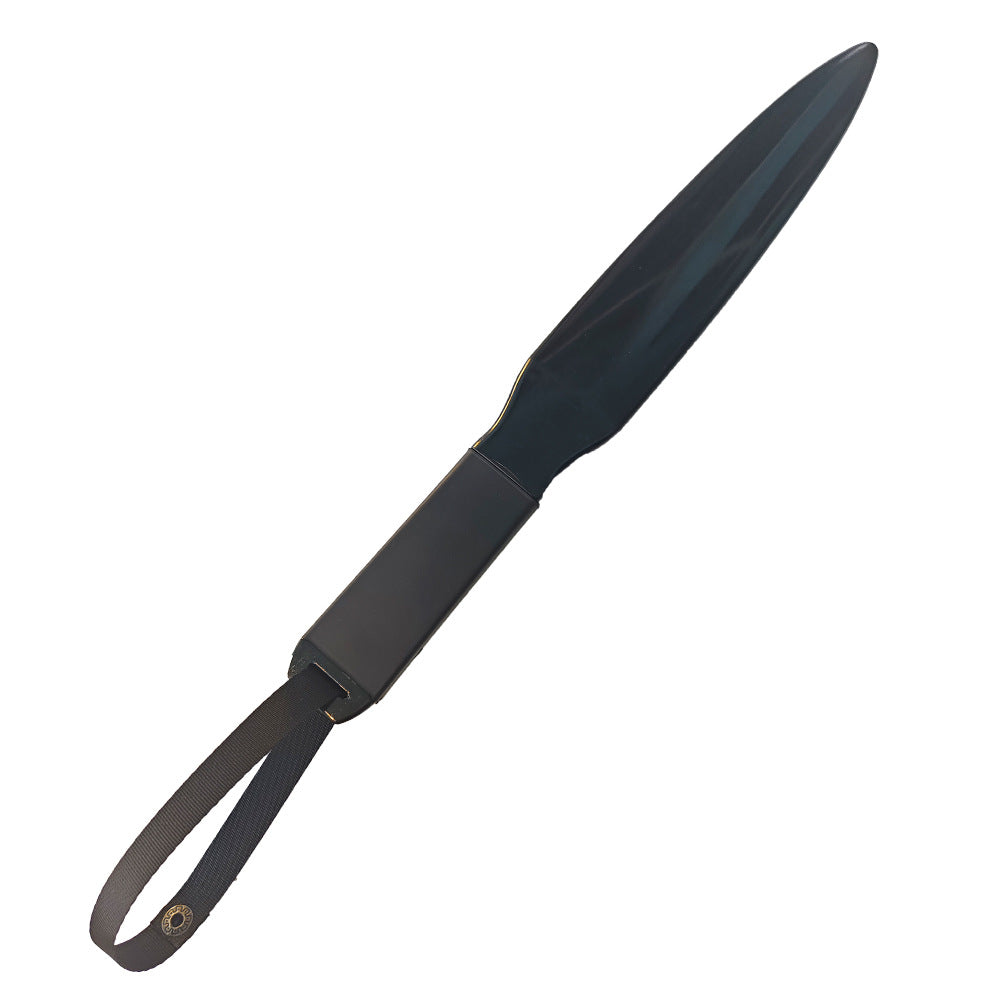 Black Handle + Black Lanyard Heavy-Duty Dog Training Pry Stick for Large Breeds, 35 cm