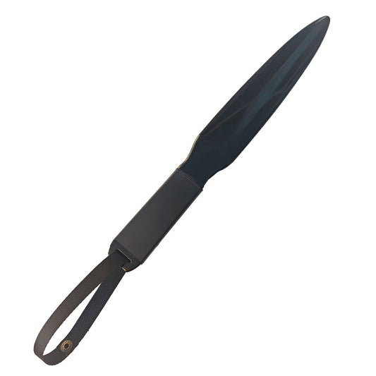 Black Handle + Black Lanyard Heavy-Duty Dog Training Pry Stick for Large Breeds, 35 cm