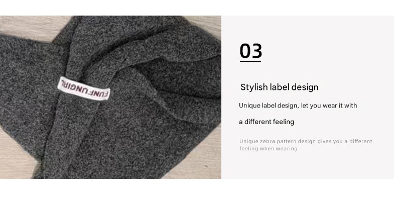2-Piece Dark Grey Coffee Elegant Wool Blend Triangle Scarf - Luxurious Knit Shawl for Women (39 x 110cm)