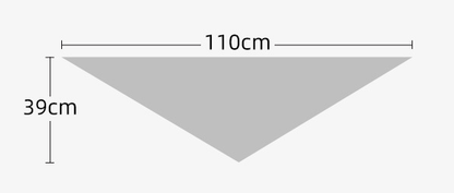 2-Piece Black Elegant Wool Blend Triangle Scarf - Luxurious Knit Shawl for Women (39 x 110cm)