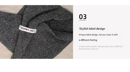 2-Piece Khaki Elegant Wool Blend Triangle Scarf - Luxurious Knit Shawl for Women (39 x 110cm)