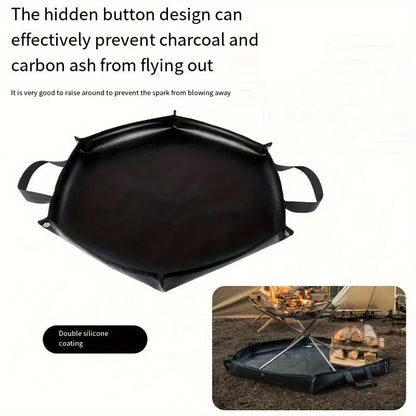 92 x 104 cm Hexagonal Double-Sided Silicone Fireproof Mat for BBQ and Camping