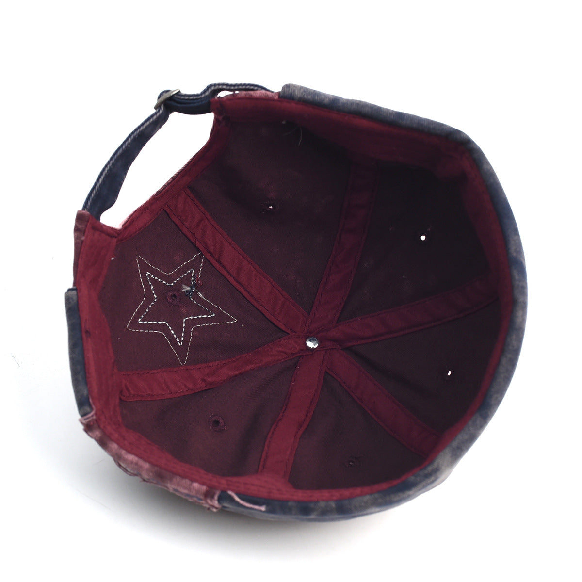 Vintage Washed Cotton Docker Cap - Unisex Brimless Beanie Hat with Star Patch(Coffee)