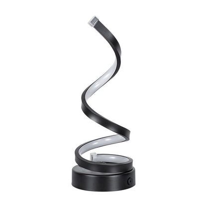 Modern Spiral LED Table Lamp - Dimmable, 3 Light Modes(black)