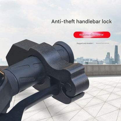 Motorcycle & Scooter Handlebar Grip Lock - Anti-Theft Brake Lever Lock(black)