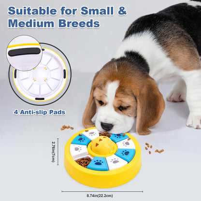 Interactive Dog Puzzle Feeder Toy - Slow Feeder for IQ Training & Mental Stimulation(yellow)