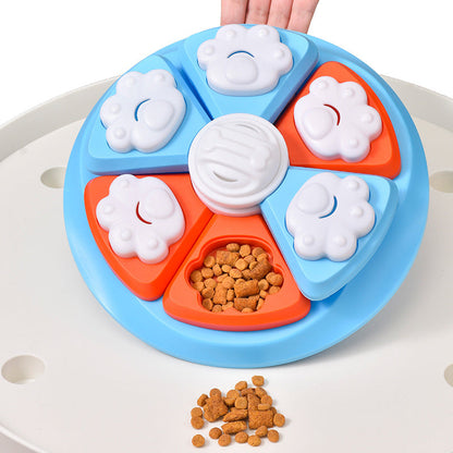 Interactive Dog Puzzle Feeder Toy - IQ Training & Slow Feeder with Anti-Skid Base(red)