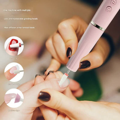 Portable Electric Nail Drill Machine Kit - 18000 RPM, 5-Speed, USB-C Rechargeable with LED Display(Green)