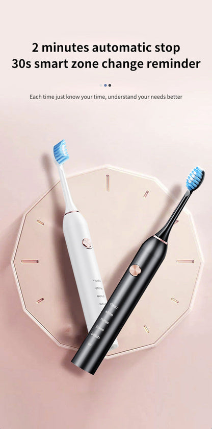 Professional Sonic Electric Toothbrush - 5 Modes, 40000 VPM, 180-Day Battery, IPX7 Waterproof with 4 Brush Heads(black)