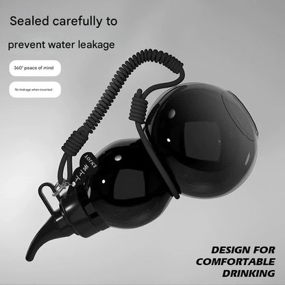Unique Gourd-Shaped Sports Water Bottle - 800ml Tritan Material, Leakproof with Carry Strap(blue)