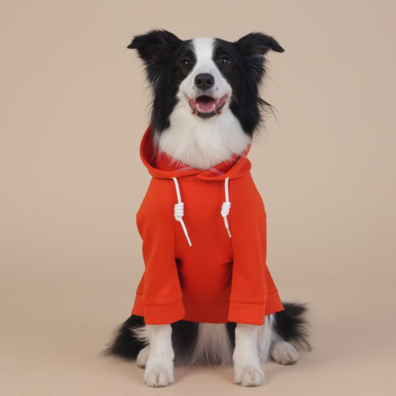 Orange Classic Dog Sweatshirt with Hood & Drawstrings - For Large Dogs (Size : 7XL)