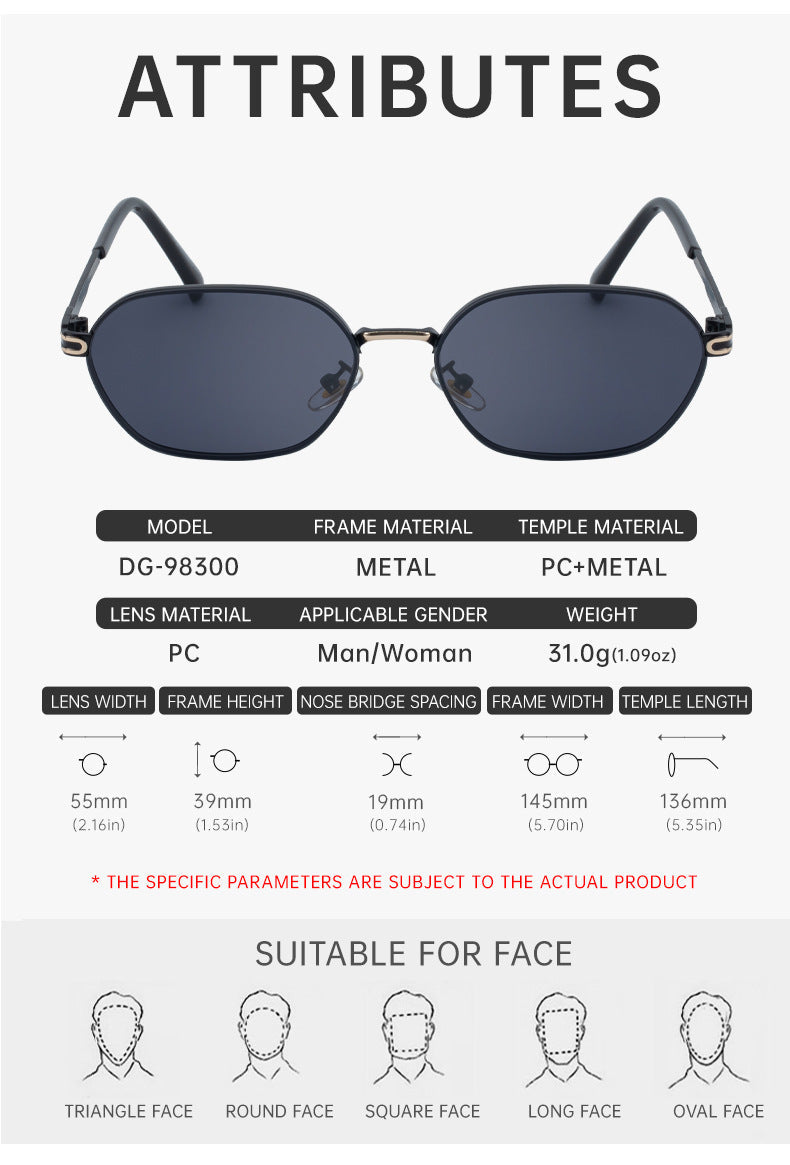 Purple Gradient Lenses Chic Oval Sunglasses for Women - UV400 Protection Lightweight Metal Frame, Comfortable Design