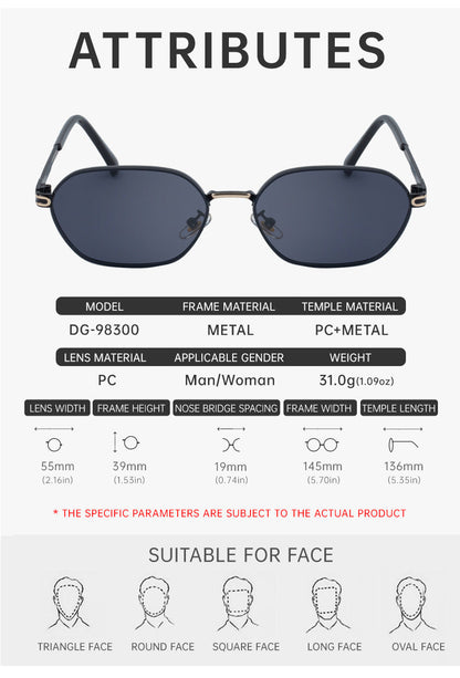 Green Gradient Lenses Chic Oval Sunglasses for Women - UV400 Protection Lightweight Metal Frame, Comfortable Design