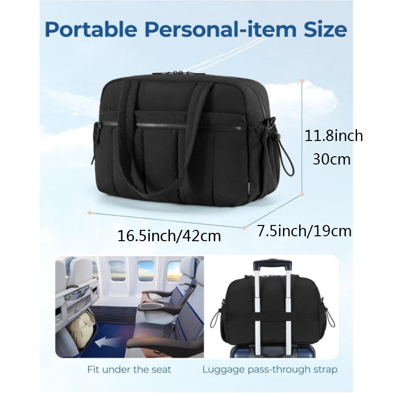 Purple Versatile Carry-On Travel Duffel Bag - Airline Personal Item Size with Waterproof Wet Pocket & Trolley Sleeve