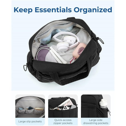 Light Blue Versatile Carry-On Travel Duffel Bag - Airline Personal Item Size with Waterproof Wet Pocket & Trolley Sleeve