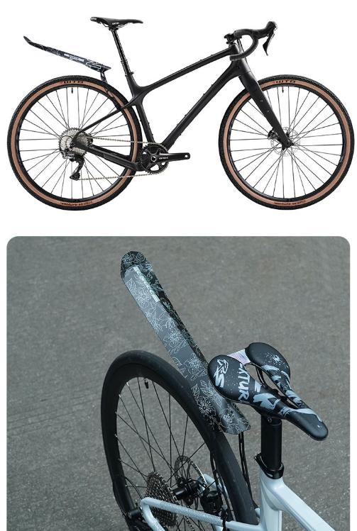 Style E Black Lightweight Bicycle Rear Mudguard - Adjustable PP5 Fender for MTB, Road & Folding Bikes (NOT for V-Brakes)