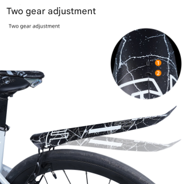 Style E Black Lightweight Bicycle Rear Mudguard - Adjustable PP5 Fender for MTB, Road & Folding Bikes (NOT for V-Brakes)