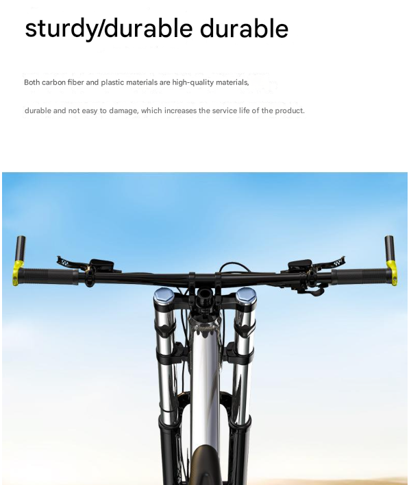 Black and Light Green Ultralight Carbon Fiber Bicycle Bar Ends - Ergonomic Anti-Slip Grips for MTB & Hybrid Bikes (22.2mm)