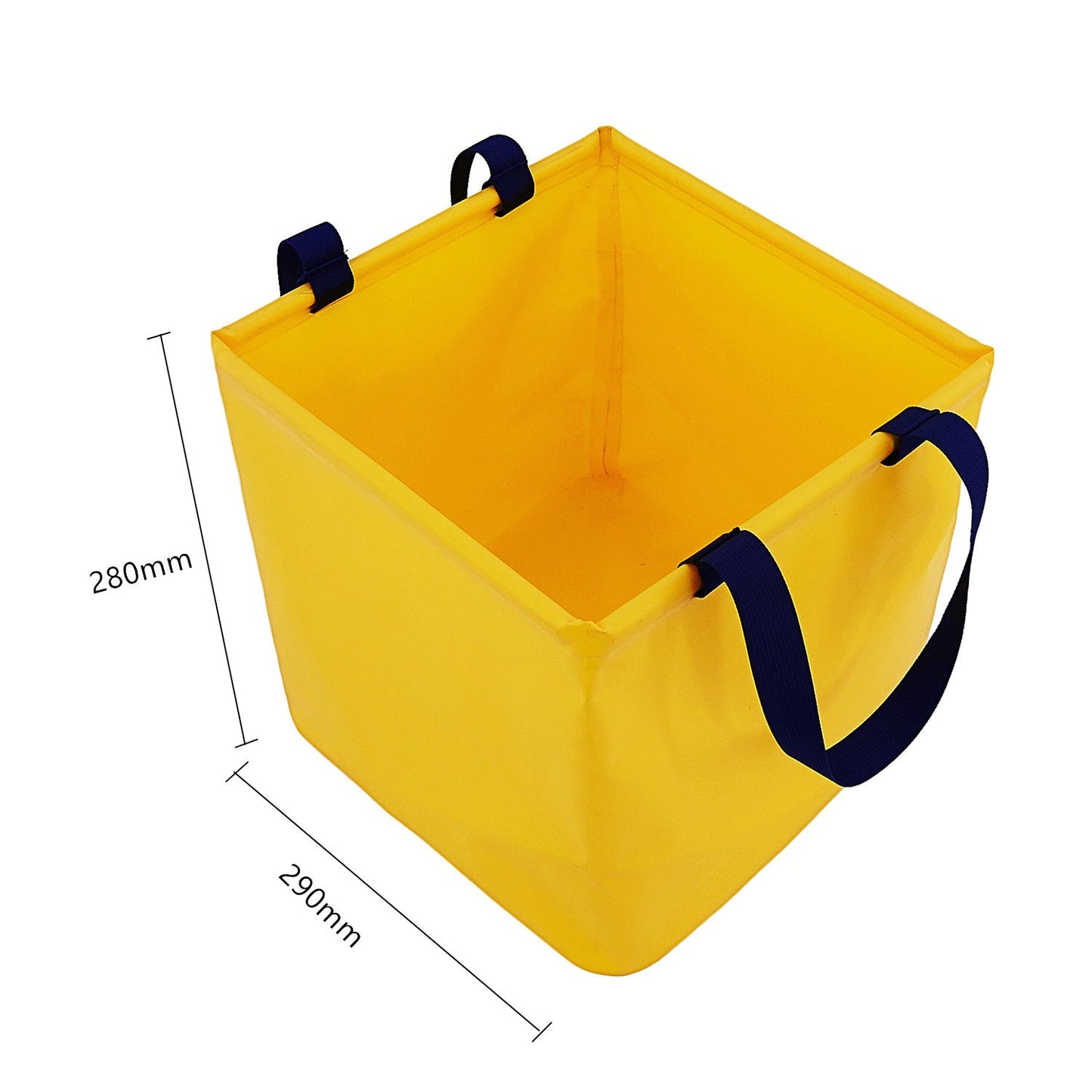 Blue 25L Collapsible Bucket - Heavy-Duty PVC Waterproof Folding Pail for Fishing, Camping & Car Washing