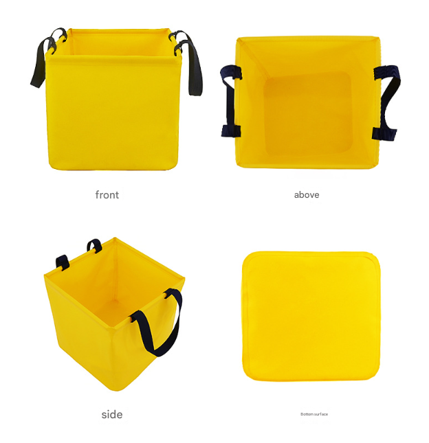 Blue 25L Collapsible Bucket - Heavy-Duty PVC Waterproof Folding Pail for Fishing, Camping & Car Washing