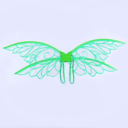 Green Enchanting Iridescent Fairy Wings - Sparkle Butterfly Elf Wings for Costume Parties, Cosplay & Dress-Up Fun