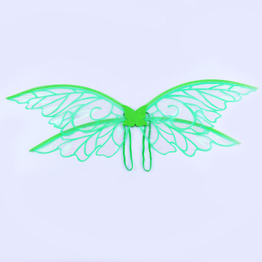 Green Enchanting Iridescent Fairy Wings - Sparkle Butterfly Elf Wings for Costume Parties, Cosplay & Dress-Up Fun
