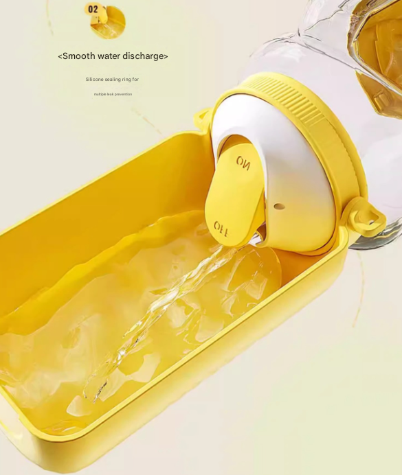 White Large Capacity 2-in-1 Pet Travel Water & Food Bottle Dispenser - Portable Outdoor Dog Feeder with Shoulder Strap