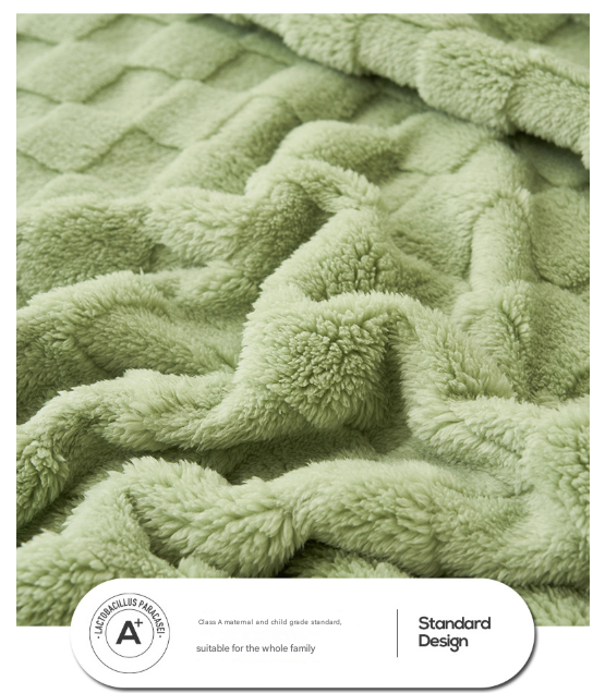 200*230CM Light Pink Ultra-Soft Waffle Textured Plush Fleece Blanket - Large Cozy All-Season Throw for Bed & Sofa