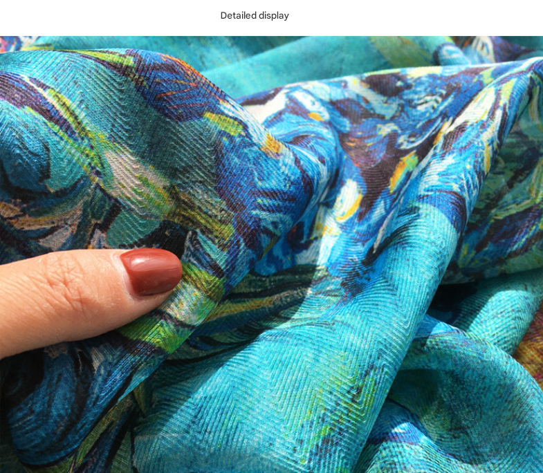 After a Thunderstorm Elegant Artistry Shawl - Large 130cm Square Scarf with Oil Painting Print & Hand-Rolled Hem