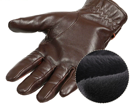 XL Black Premium Men's Genuine Sheepskin Leather Driving & Cycling Gloves