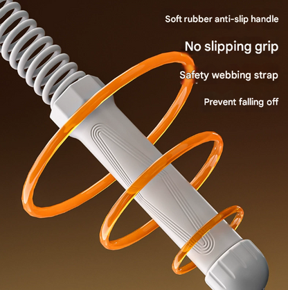Grey Heavy Cordless Battle Rope - Portable Weighted Fitness Rope for Home Gym Strength & Cardio Training