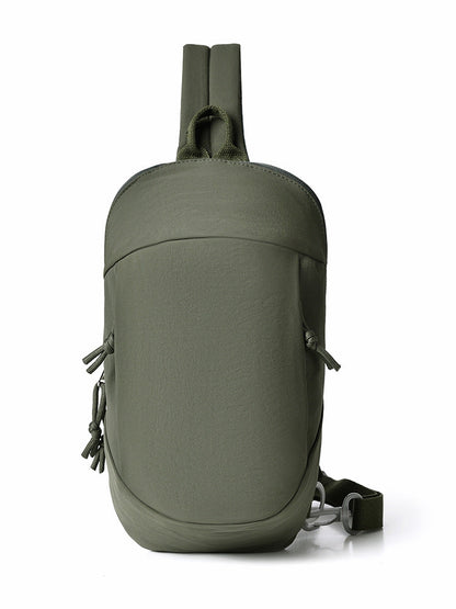 Army Green Minimalist Anti-Theft Sling Bag for Men & Women - Water-Resistant Crossbody Chest Pack, Fits 9.7-inch Tablet