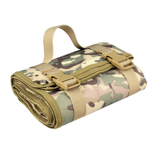 Camouflage Tactical Roll-Up Shooting Mat - Lightweight Waterproof Ground Pad for Outdoor Camping & Hiking