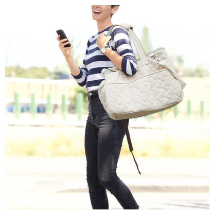 Beige Fashionable Pet Carrier Bag - Stylish Handbag for Cats and Small Dogs