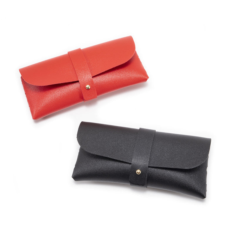3-Pieces Yellow Chic & Sleek PU Leather Soft Eyeglass Case - Protective Pouch for Sunglasses & Reading Glasses