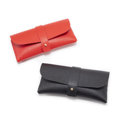 3-Pieces Green Chic & Sleek PU Leather Soft Eyeglass Case - Protective Pouch for Sunglasses & Reading Glasses